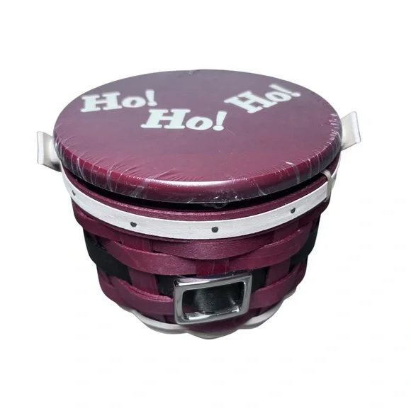 Longaberger NEW 1st Edition 2010 Santa Belly "Ho! Ho! Ho!" Basket Set Christmas - Picture 3 of 16